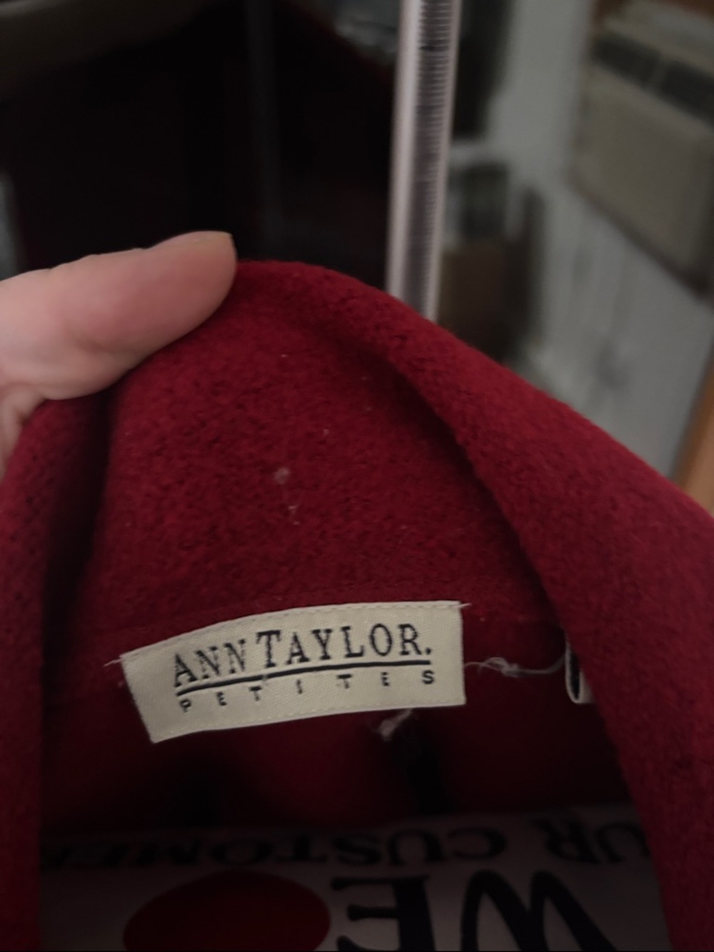 Ann Taylor Red Wool-Blend Button Jacket - Picture 2 of 3